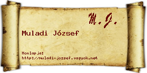 Muladi József névjegykártya