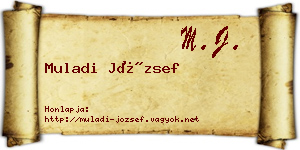 Muladi József névjegykártya
