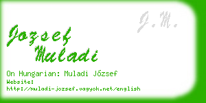 jozsef muladi business card